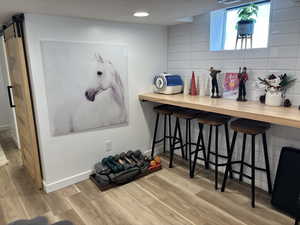 Interior space featuring light hardwood / wood-style floors