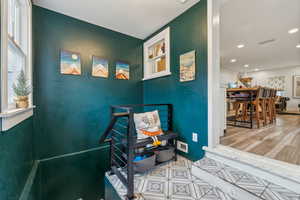 Interior space featuring wood-type flooring