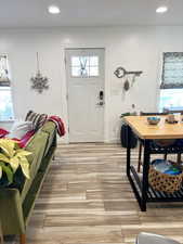 Entryway featuring light hardwood / wood-style floors