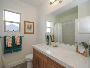 Bathroom featuring tile patterned floors