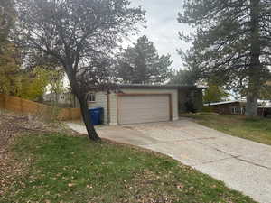 Garage with a yard