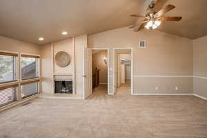 Master bedroom with fireplace, En Suite, and walk in closet.