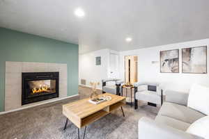 View of carpeted living room