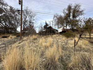 View from behind the property looking towards the lot.