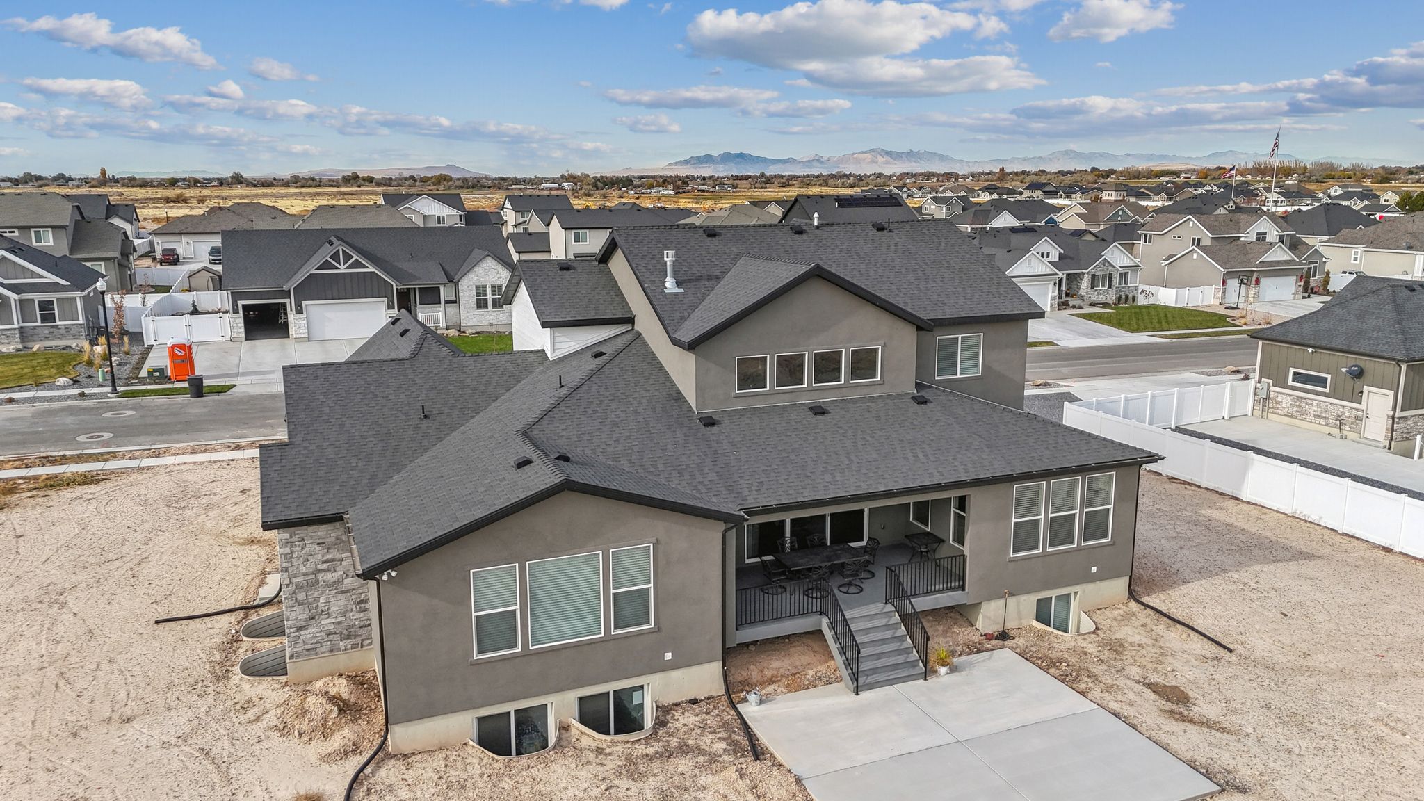 Exterior space featuring a mountain view