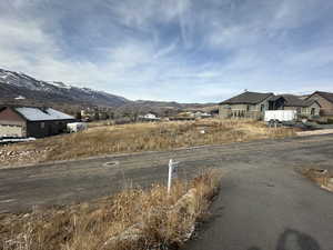 View of street featuring a mountain view