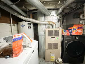 Utility room with water heater