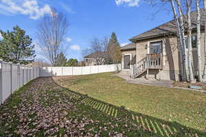 View of yard with a patio area