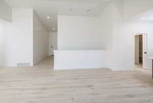 Spare room featuring light hardwood / wood-style flooring