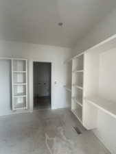 View of walk in closet