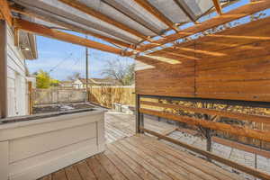 View of wooden terrace