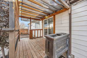 View of wooden terrace