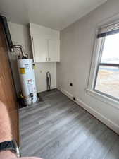 Interior space featuring gas water heater