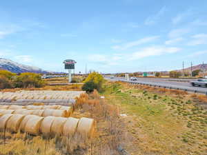 View of yard with a mountain view