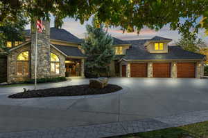 View of front facade with a garage