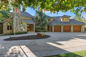 View of front facade with a garage