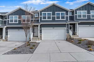 View of front facade with a garage