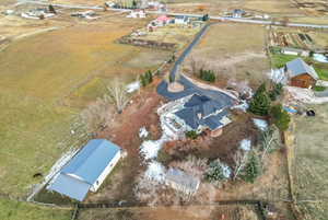 Aerial view featuring a rural view