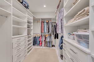 View of walk in closet