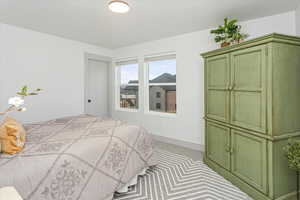 View of carpeted bedroom