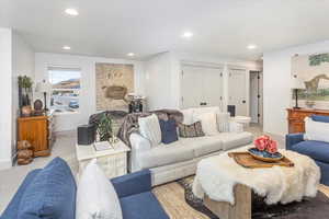 View of carpeted living room