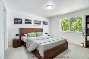 Staged Virtually - Main Bedroom