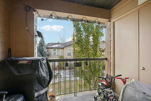 Balcony with a grill