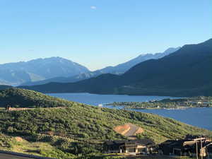 Mountain view with a water view