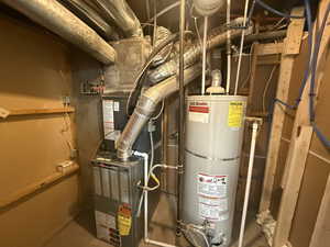 Utility room with water heater