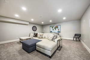 View of carpeted living room