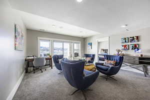 View of carpeted living room