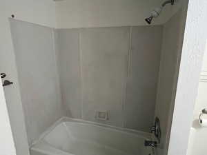 Bathroom with washtub / shower combination