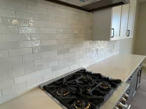 Commercial Gas Stove with Tile backsplash