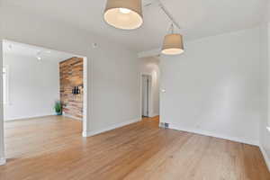 View from dining room into front living room