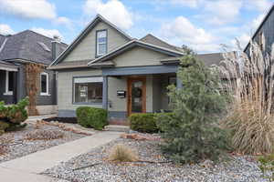 View of front of home with a porch