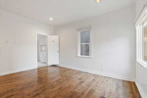 View of bedroom off family room