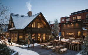 View of snow covered house