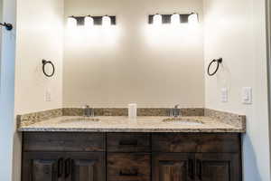 Bathroom with double vanity