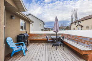 Deck with grilling area