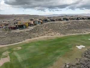 Bird's eye view featuring a mountain view