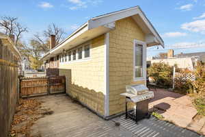 View of home's exterior featuring a patio area