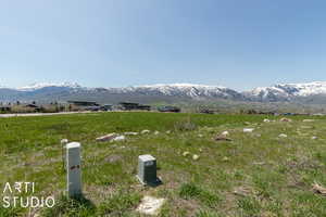 Mountain view featuring a rural view