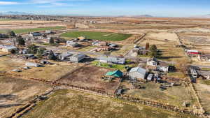 Bird's eye view featuring a mountain view and a rural view