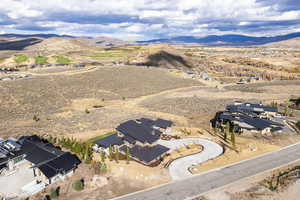 Bird's eye view with a mountain view