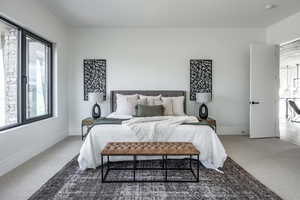 View of carpeted bedroom