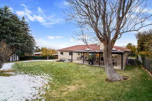 View of yard featuring a patio