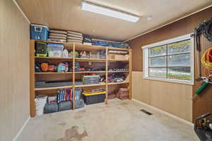 Storage room off the garage