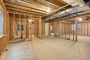 Basement featuring a wealth of natural light