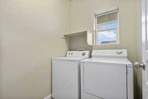 Laundry area with washer and dryer