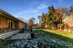 View of yard with a patio area